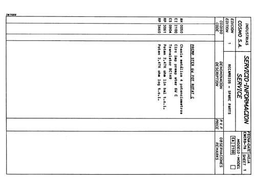 Alpha S F-7005 ; Cosmo S.A., (ID = 2458337) Radio