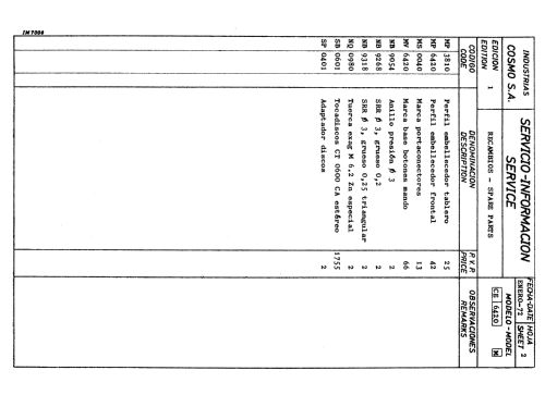 E-6420 ; Cosmo S.A., (ID = 2454331) Enrég.-R