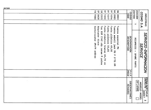 F-6780 ; Cosmo S.A., (ID = 2453021) Radio