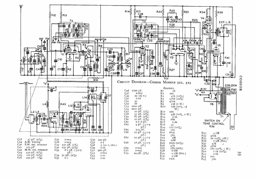 Melody Master 523; Cossor, A.C.; London (ID = 548306) Radio