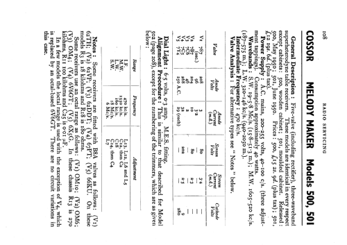 Melody Maker 501AC; Cossor, A.C.; London (ID = 530116) Radio
