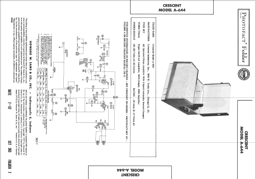 A-644 ; Crescent Industries, (ID = 2395912) Ampl/Mixer