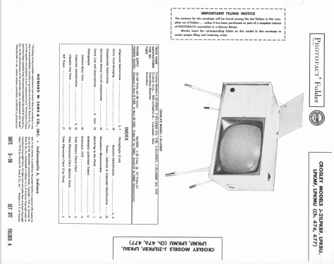 J-21LPKBU Ch= 477; Crosley Radio and (ID = 2220330) Television