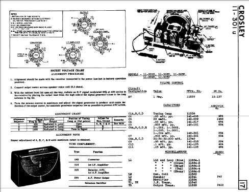 11-303U ; Crosley Radio and (ID = 812606) Radio