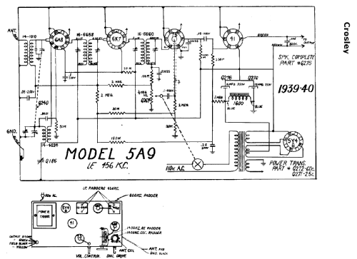 5A9 ; Crosley Radio and (ID = 805669) Radio