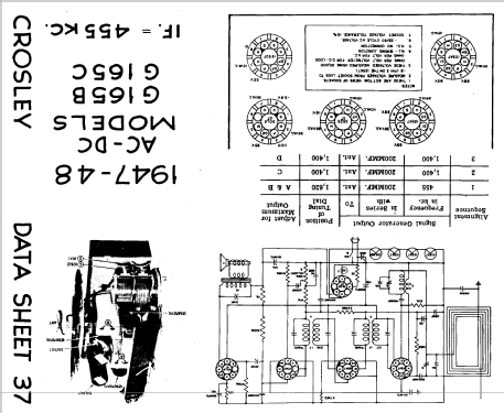 G-165B ; Crosley Radio and (ID = 807843) Radio