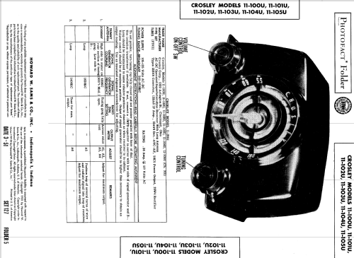 11-101U Ch= 301; Crosley Radio Corp.; (ID = 585952) Radio