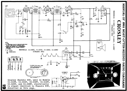 11-107U Decorator Ch= 302; Crosley Radio Corp.; (ID = 119068) Radio