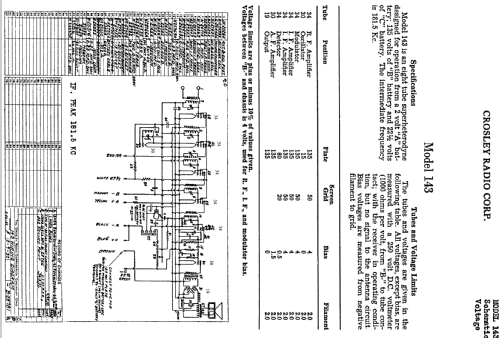 Battery Eight Ch= 143 ; Crosley Radio Corp.; (ID = 133530) Radio