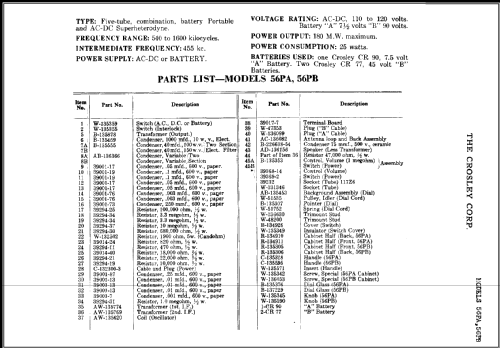 56PB ; Crosley Radio Corp.; (ID = 455175) Radio