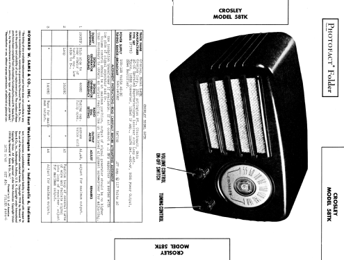 58TK ; Crosley Radio Corp.; (ID = 951769) Radio