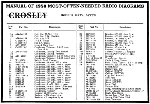 58XTW ; Crosley Radio Corp.; (ID = 105521) Radio