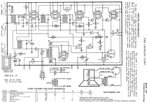 639M Ch= 639; Crosley Radio Corp.; (ID = 262365) Radio