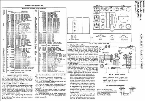 865 'Monitor' Ch= 865; Crosley Radio Corp.; (ID = 155728) Radio