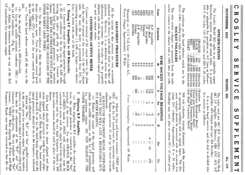 865 'Monitor' Ch= 865; Crosley Radio Corp.; (ID = 1824869) Radio