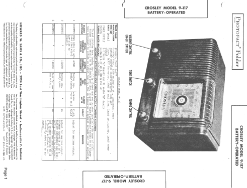 9-117 ; Crosley Radio Corp.; (ID = 1437373) Radio