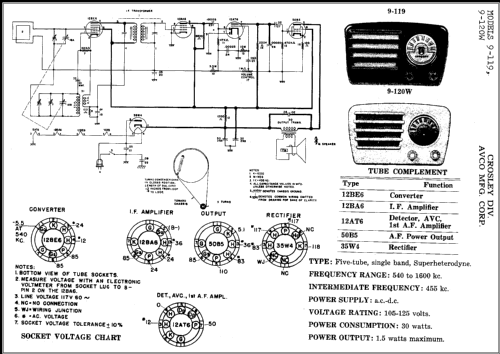 9-119 ; Crosley Radio Corp.; (ID = 326890) Radio