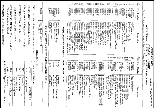 9-212M ; Crosley Radio Corp.; (ID = 281014) Radio