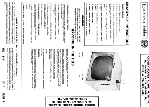 AT-10B Ch= 487; Crosley Radio Corp.; (ID = 1858691) Television