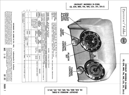 D-25BE Ch= 311; Crosley Radio Corp.; (ID = 1495281) Radio