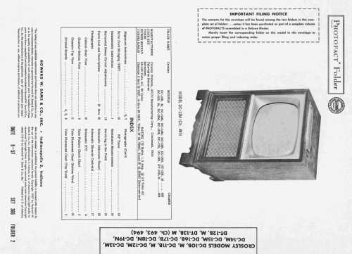 DT-12B Ch= 493; Crosley Radio Corp.; (ID = 2414829) Televisión