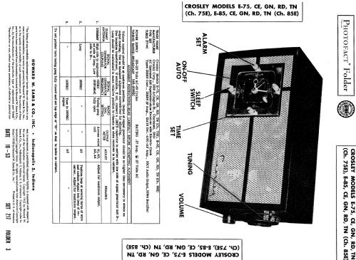 E-85GN Ch= 85E; Crosley Radio Corp.; (ID = 586377) Radio