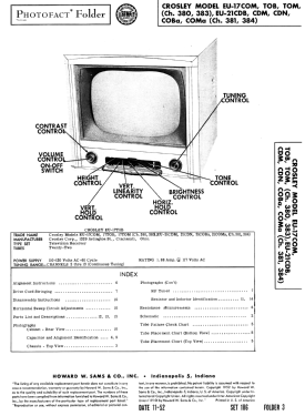 EU-17TOB Ch= 380; Crosley Radio Corp.; (ID = 3111405) Televisore