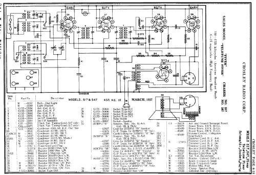 Fiver 517, Cabinet 6K; Crosley Radio Corp.; (ID = 83040) Radio