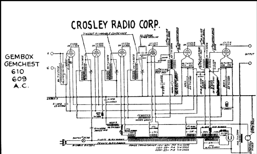 Gemchest 609; Crosley Radio Corp.; (ID = 841080) Radio