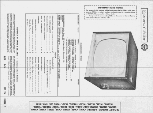 J-21CKBU Ch= 473; Crosley Radio Corp.; (ID = 2319521) Televisore