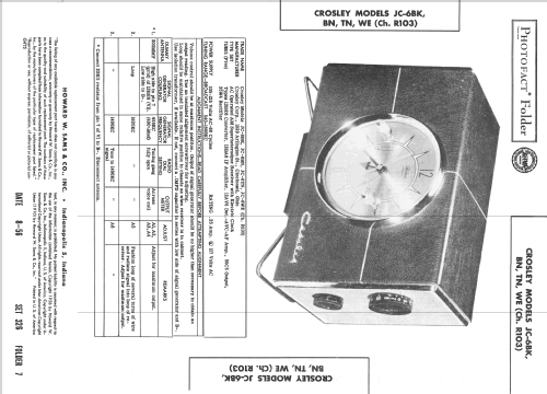 JC-6TN Ch= R103; Crosley Radio Corp.; (ID = 2356788) Radio