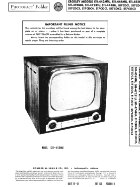 S17CDC1 Ch= 331-4; Crosley Radio Corp.; (ID = 2991193) Television