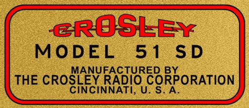 Special DeLuxe 51-SD Radio Crosley Radio Corp.; Cincinnati Special DeLuxe 51-SD Radio Crosley Radio Corp.; Cincinnati