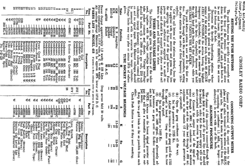 Vanity Ch= 418; Crosley Radio Corp.; (ID = 247541) Radio