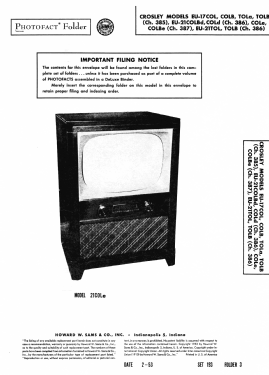 EU-21COLe Ch= 387; Crosley Vacuum (ID = 3138453) Fernseh-E