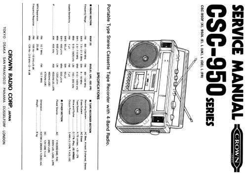 Hi-Fi Stereo Sound System CSC-950F; Crown Radio Corp.; (ID = 1842956) Radio