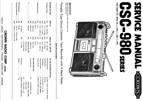 HiFi Stereo Sound System CSC-980L; Crown Radio Corp.; (ID = 1991020) Radio