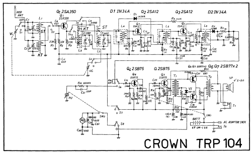 Radio-Phonograph TRP-104; Crown Radio Corp.; (ID = 2216302) Radio