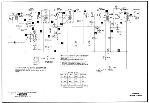 All Transistor TR-400; Crown Radio Corp.; (ID = 580360) Radio