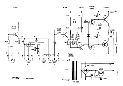 10 W Hi-Fi - Verstärker-Bausatz TV 100; CTR-Elektronik, (ID = 2858196) Bausatz