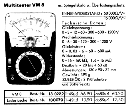 Vielfachmessgerät CTR-VM8; CTR-Elektronik, (ID = 2148274) Equipment