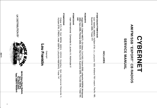 AM/FM/SSB 'Export' CB Radio PTBM131A4X; Cybernet Electronics (ID = 2648805) Citizen