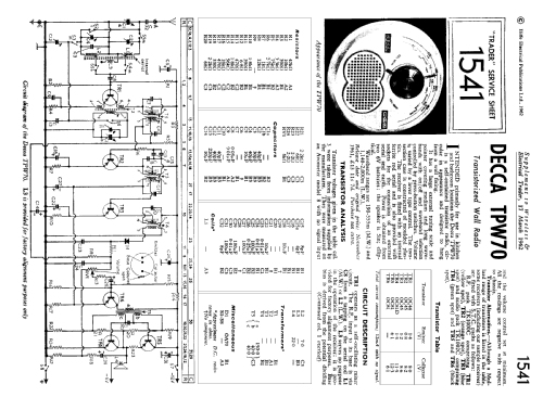 TPW70; Decca Brand, Samuel (ID = 1326711) Radio