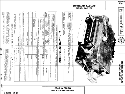 Delco Studebaker-Packard AC-2907; United Motors (ID = 783959) Car Radio