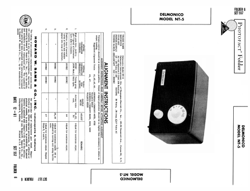 NT-5 ; Delmonico; Long (ID = 741208) Radio