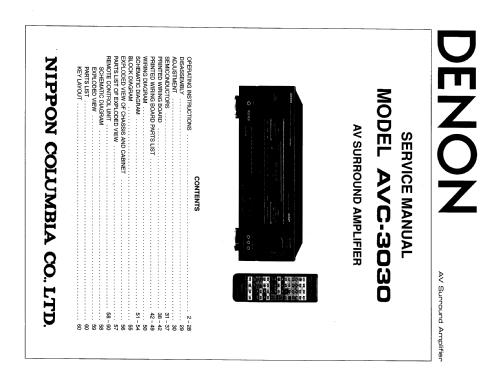 Precision Audio Component / AV Surround Amplifier AVC-3030; Denon Marke / brand (ID = 2470549) Ampl/Mixer