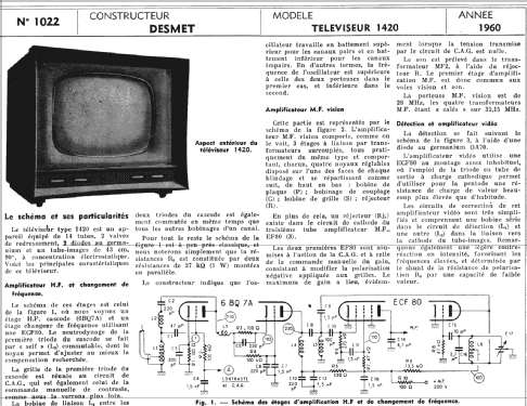 1420; Desmet, SGER S.G.E.R (ID = 287881) Television