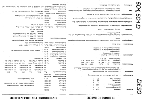 501 - 501D; Deso, Dewald & Sohn, (ID = 17262) Radio