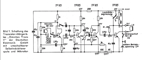 Omniton Hörgerät Trans V ; Deutsche Elektronik (ID = 952175) Medicine