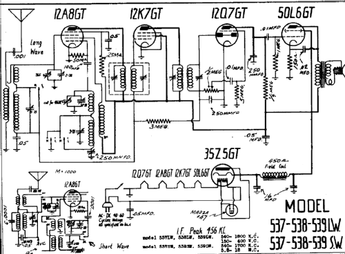 537SW ; DeWald Radio Mfg. (ID = 310256) Radio